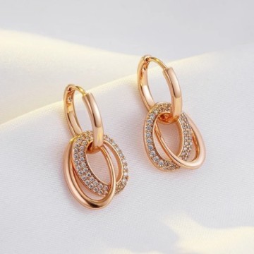 585 Rose Gold Hoop Earrings...